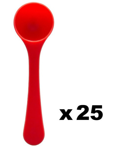 Pack de 25 cuillères rouges - Dosage 6g 