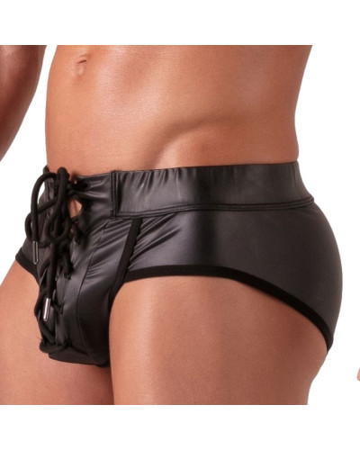 Slip avec lacets Bondage Noir 