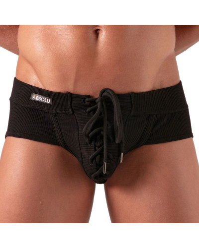 Slip avec lacets Laced Noir 