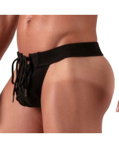 String avec lacets Laced Noir 