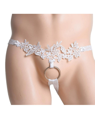 Jock avec Anneau Lacering Blanc 