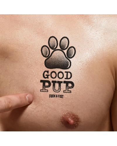 Tatouage temporaire Good Pup 9 x 5.5cm 