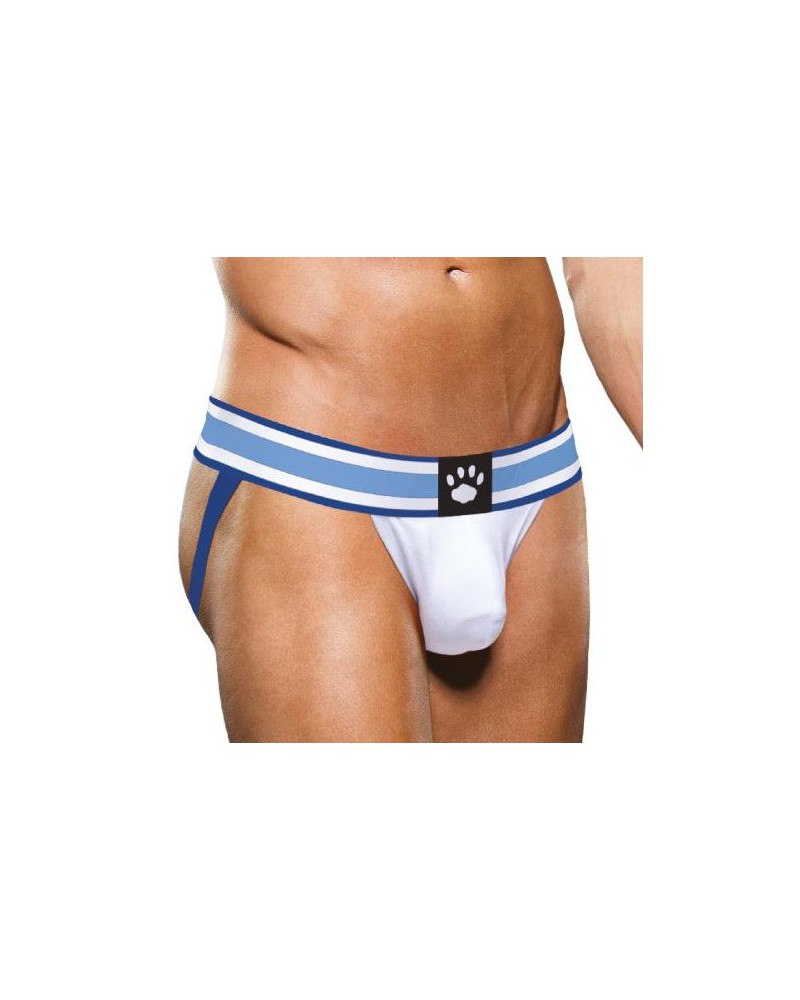 Jockstrap Jock Prowler Blanc-Bleu  Couleur principale:Blanc Couleur secondaire:Bleu