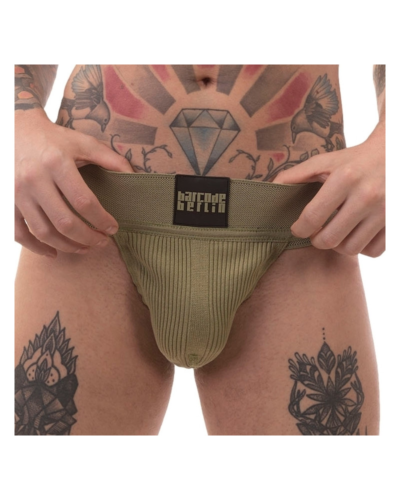 Jockstrap Sergey Pop Kaki  Couleur principale:Kaki Composition:coton (95%) - élasthanne (5%)