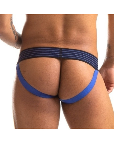 Jockstrap Rally 665 Noir-Bleu  Couleur principale:Noir Couleur secondaire:Bleu