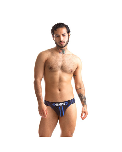 Jockstrap Rally 665 Noir-Bleu  Couleur principale:Noir Couleur secondaire:Bleu