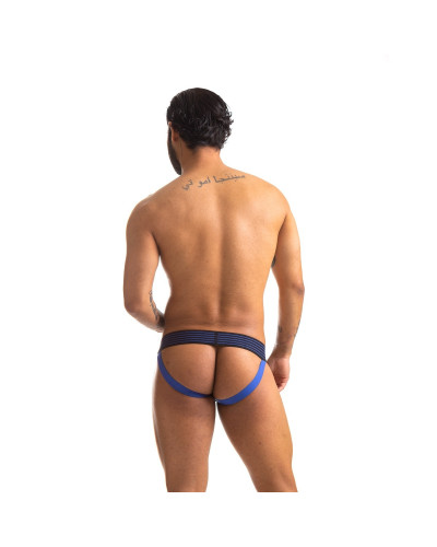 Jockstrap Rally 665 Noir-Bleu  Couleur principale:Noir Couleur secondaire:Bleu