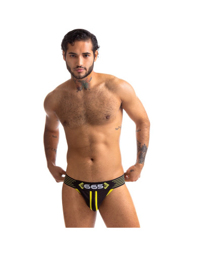 Jockstrap Rally 665 Noir-Jaune  Couleur principale:Noir Couleur secondaire:Jaune