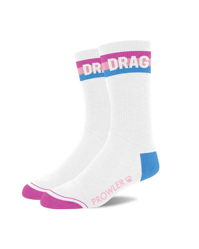 Chaussettes Drag Blanc-Rose-Bleu 