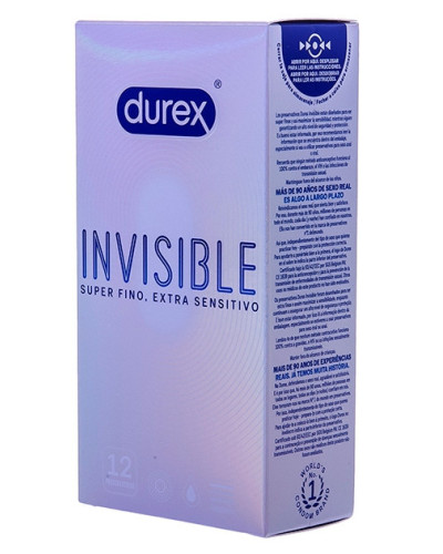 Préservatifs fins Invisible Durex x12 