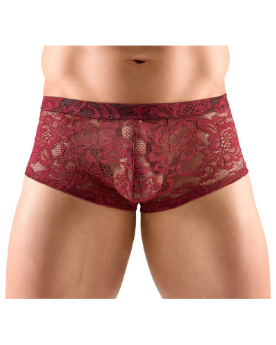 Boxer Dentelle FLINO Bordeaux  Couleur principale:Rouge