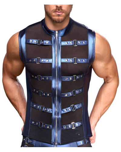 Veste avec zip Top Eclino Bleu métallisé  Couleur principale:Bleu